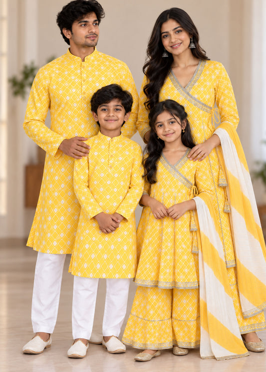 Jharokha Ethnic Family Matching Combo