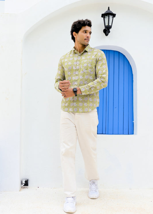 Darpan Katha Cotton Mens Full Shirt - Tusok
