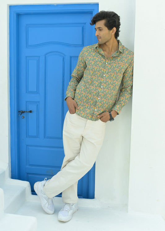 Manjari Cotton Mens Full Shirt - Tusok