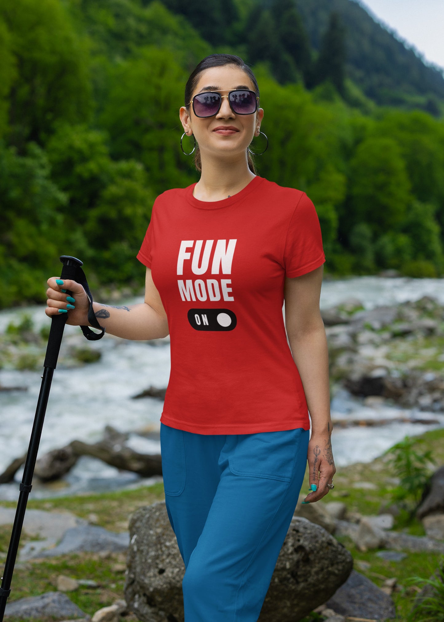 Red Fun Mode on Red FMON Family Tshirt