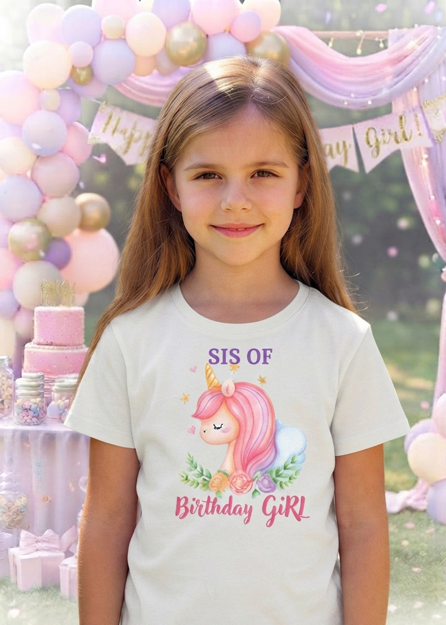 Unicorn Sis Girls Tshirt