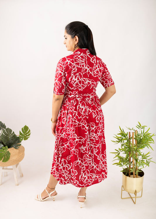 Crimson Women Dress