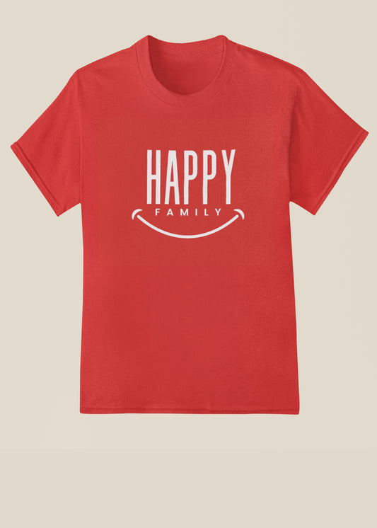 Happy Family Red HAFAM Family Tshirt