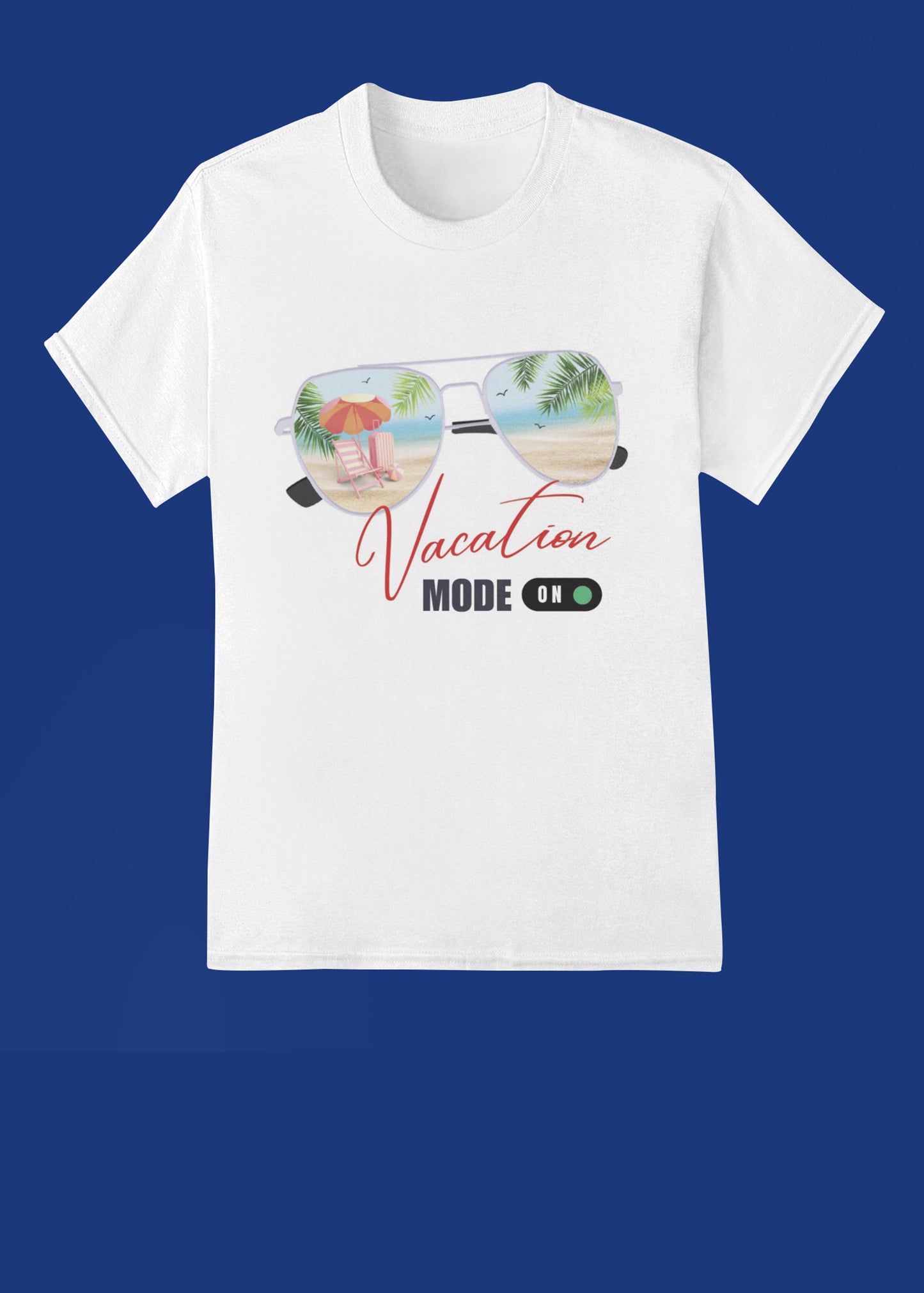 Vacation Mode On White VMON Family Tshirt