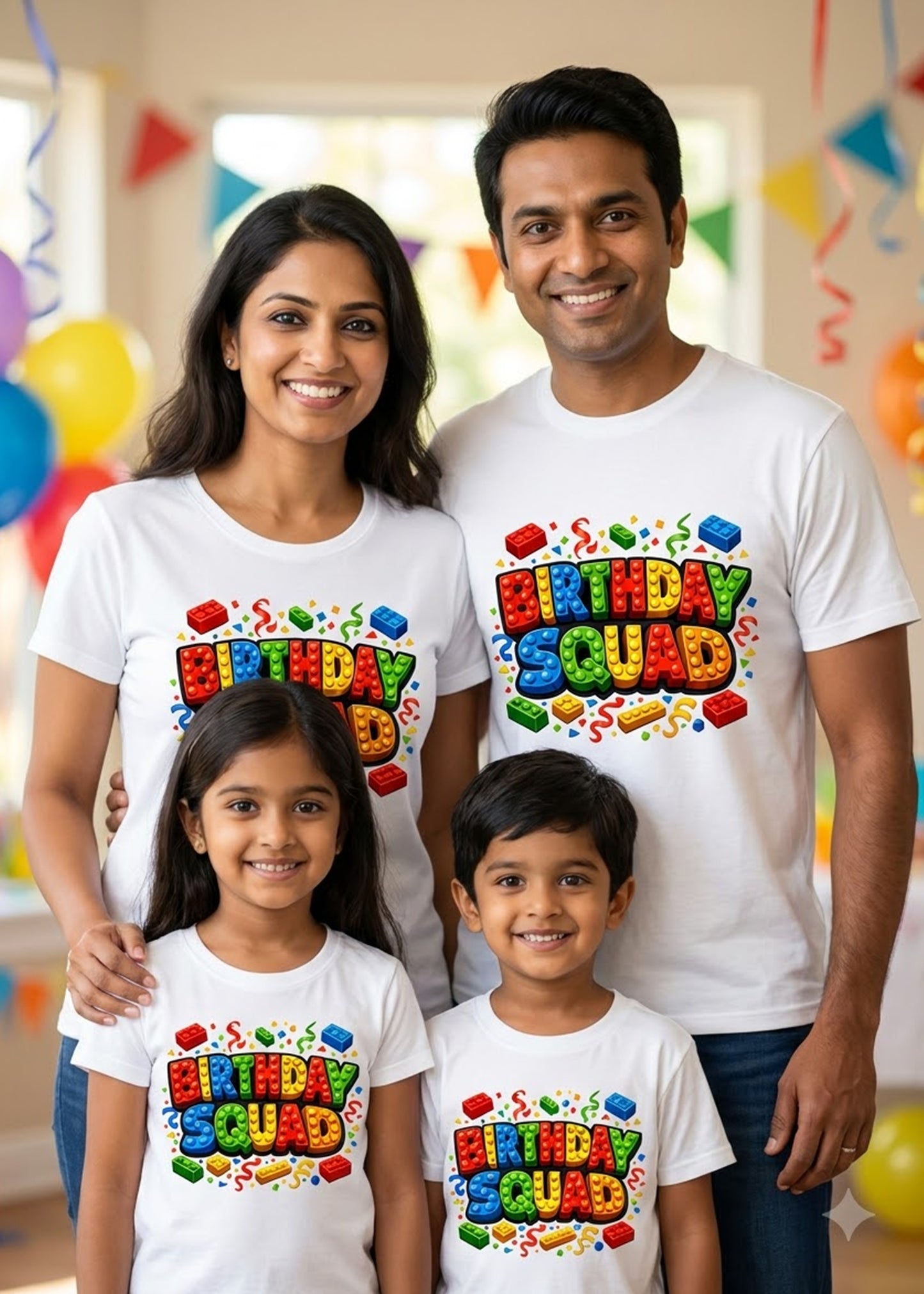 Lego Building Blocks Birthday Family Tshirt
