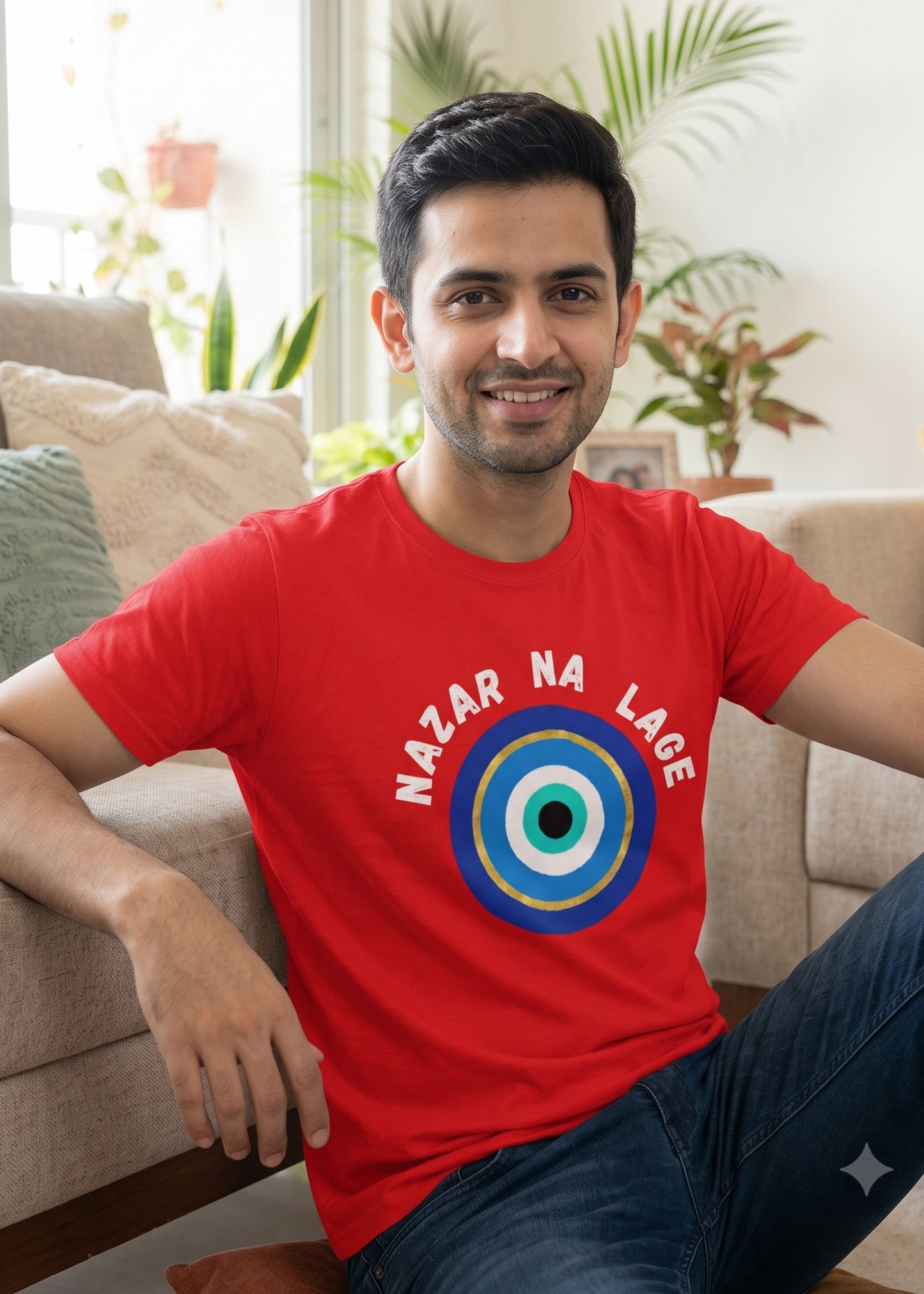 Nazar Na Lage Evil Eye Men Tshirt
