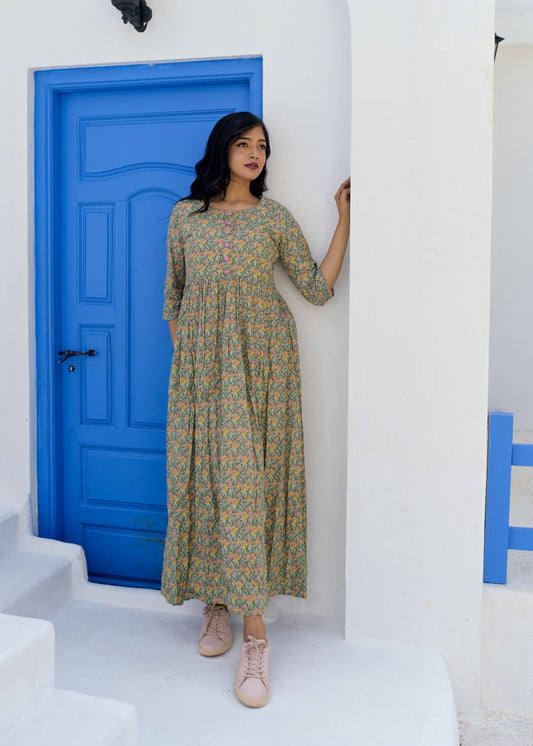 Manjari Cotton Women Gown - Tusok