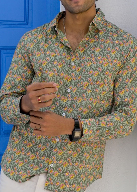 Manjari Cotton Mens Full Shirt - Tusok