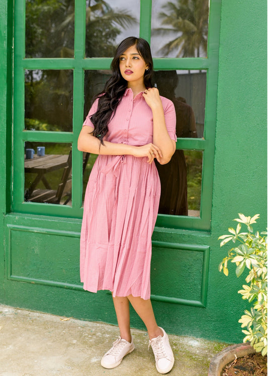 Garnet Cotton Women Dress - Tusok