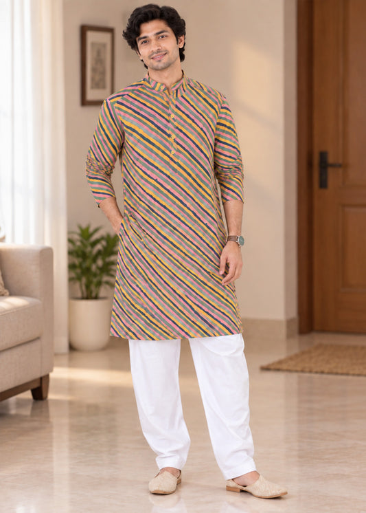 Rangbirangi Men Kurta-Pajama Set