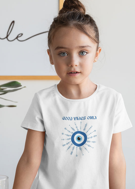 Evil Eye Print Girls Tshirt