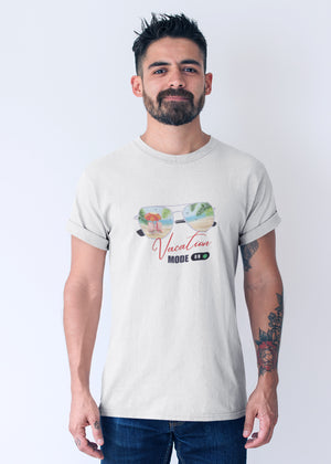 Vacation Mode On White VMON Men Tshirt