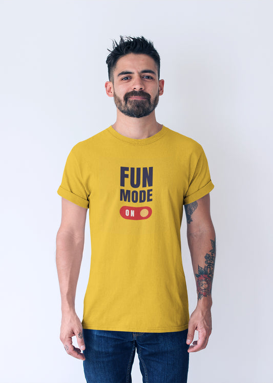 Yellow Fun Mode on Yellow FMON Men Tshirt