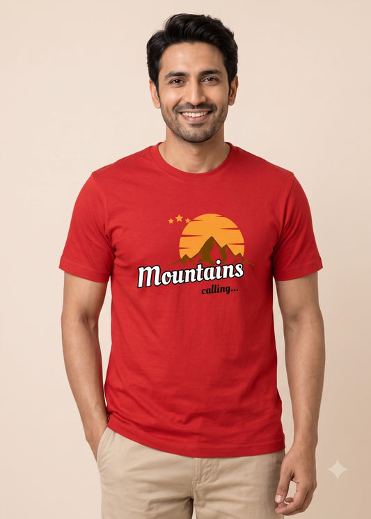 Red Mountain Calling Men Tshirt