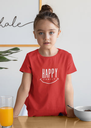 Happy Family Red HAFAM Girls Tshirt