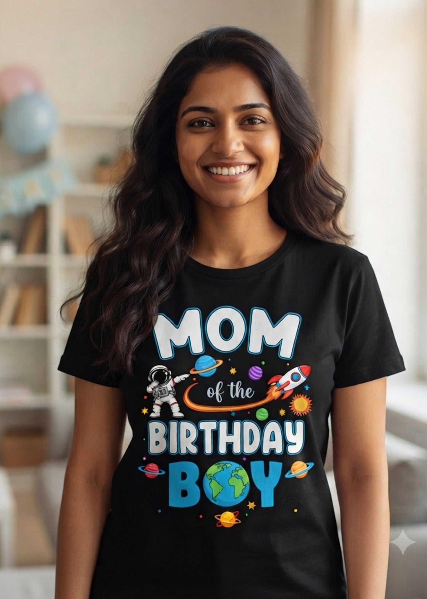 Astronaut Space Planets Birthday Family Tshirt