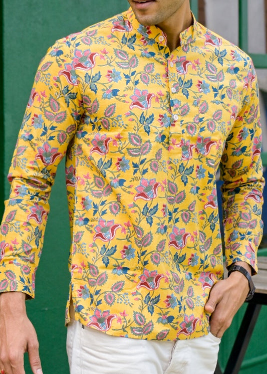 Utsav Cotton Mens Short Kurta - Tusok