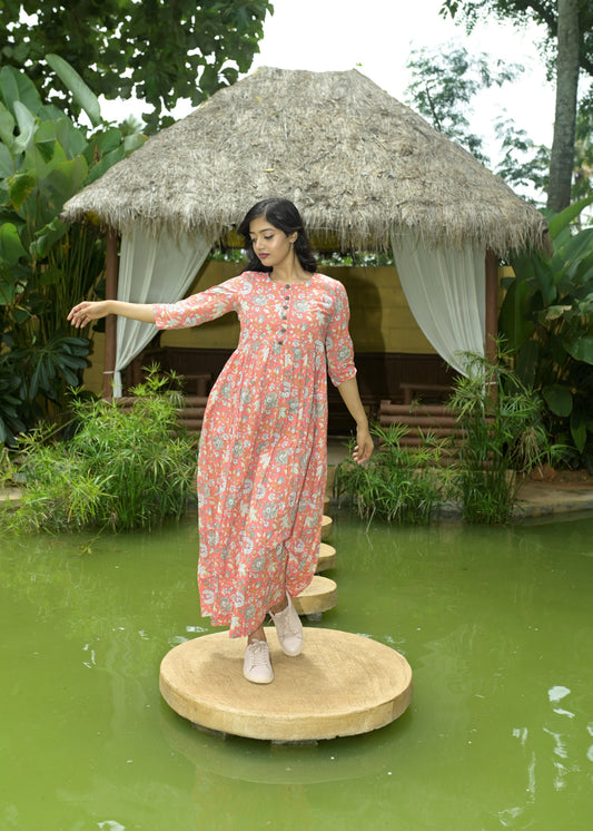 Mehar Cotton Women Gown - Tusok