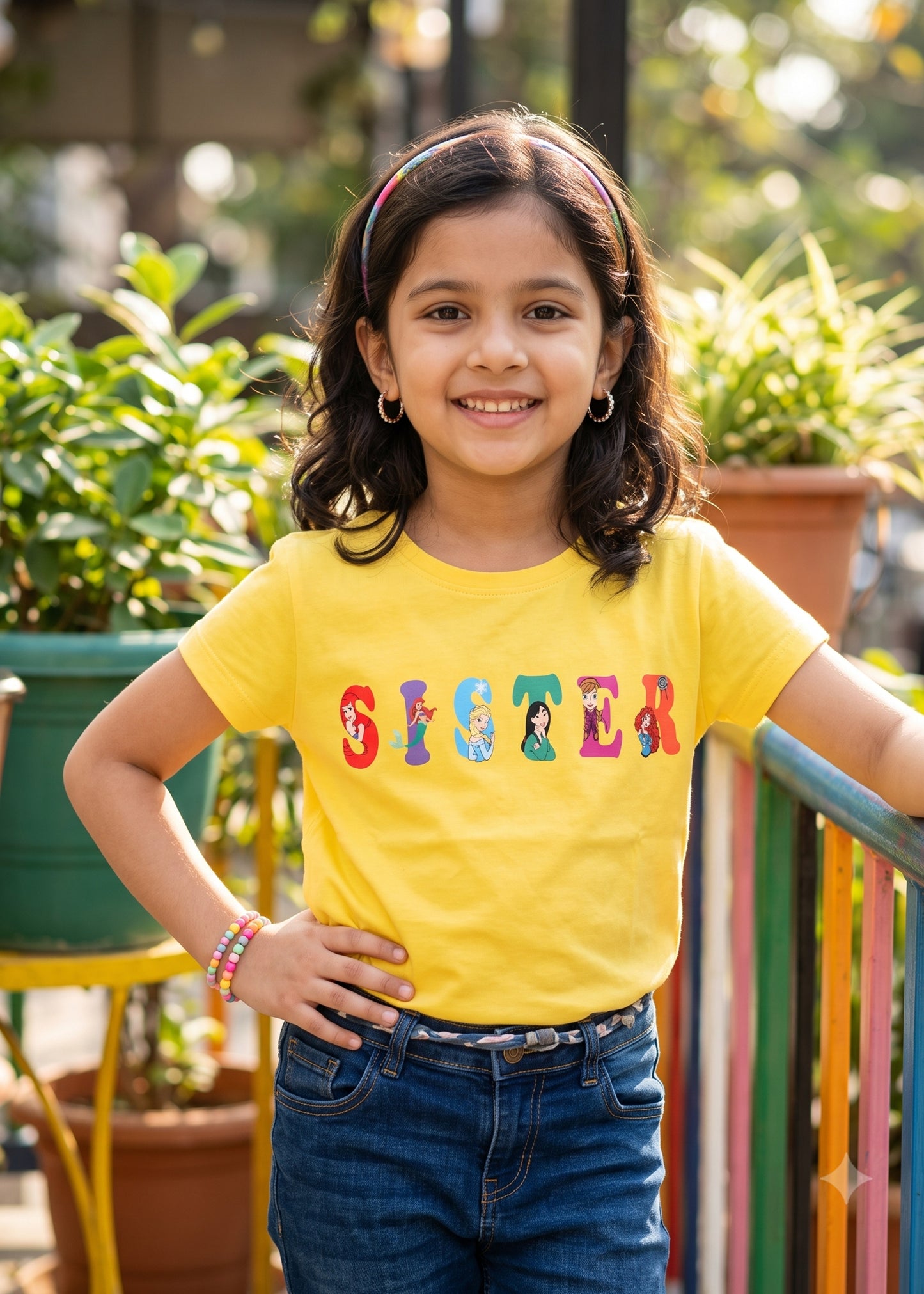Sister Princesss Letter Girls Tshirt