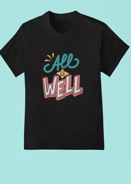 All is Well Black AIWEL Family Tshirt