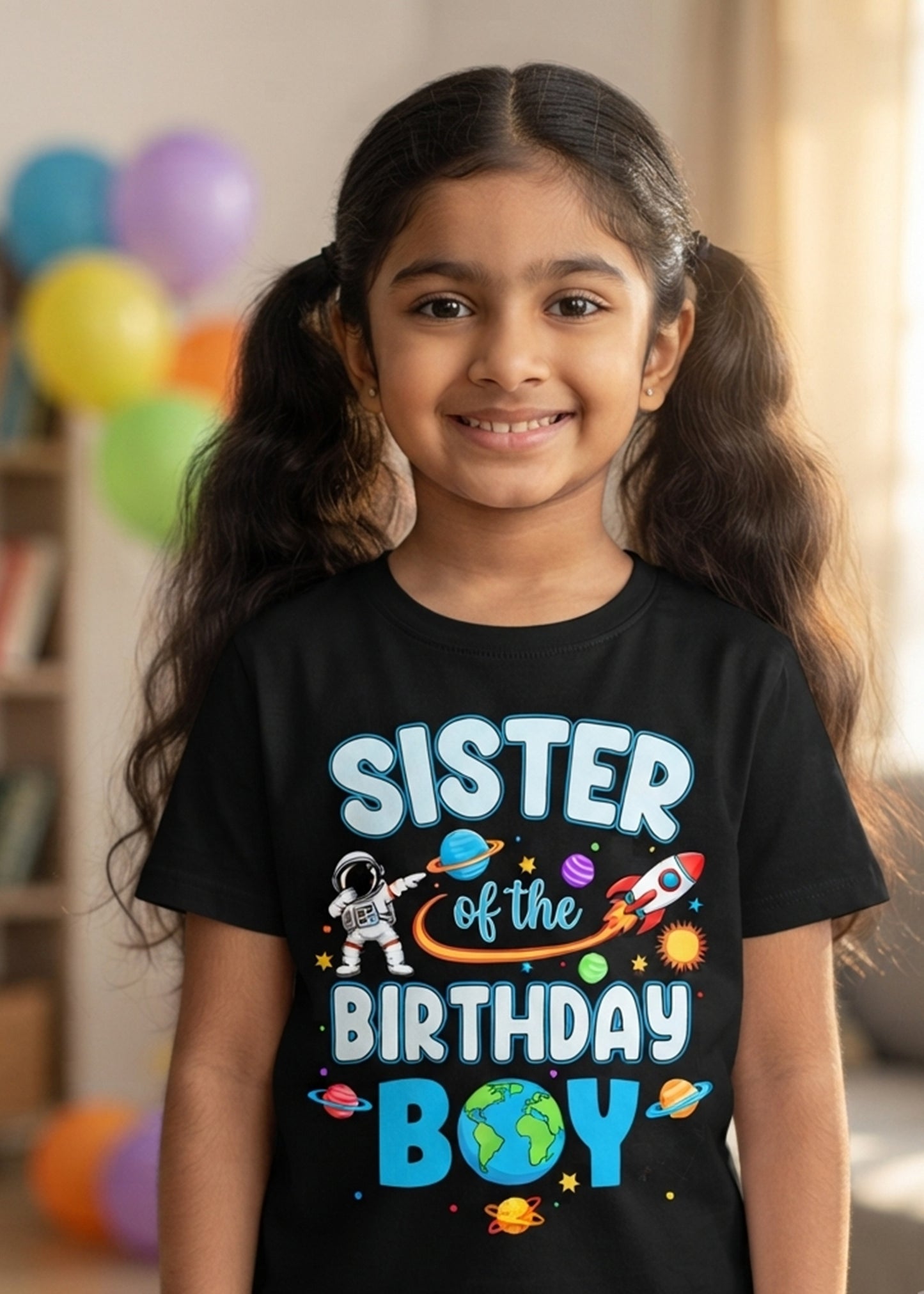 Astronaut Space Planets Birthday Family Tshirt