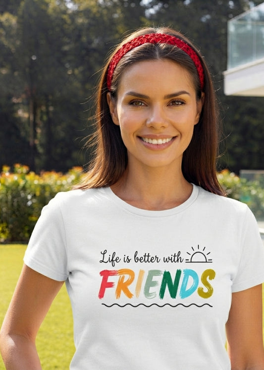 Life Is Better With Friends Women Tshirt