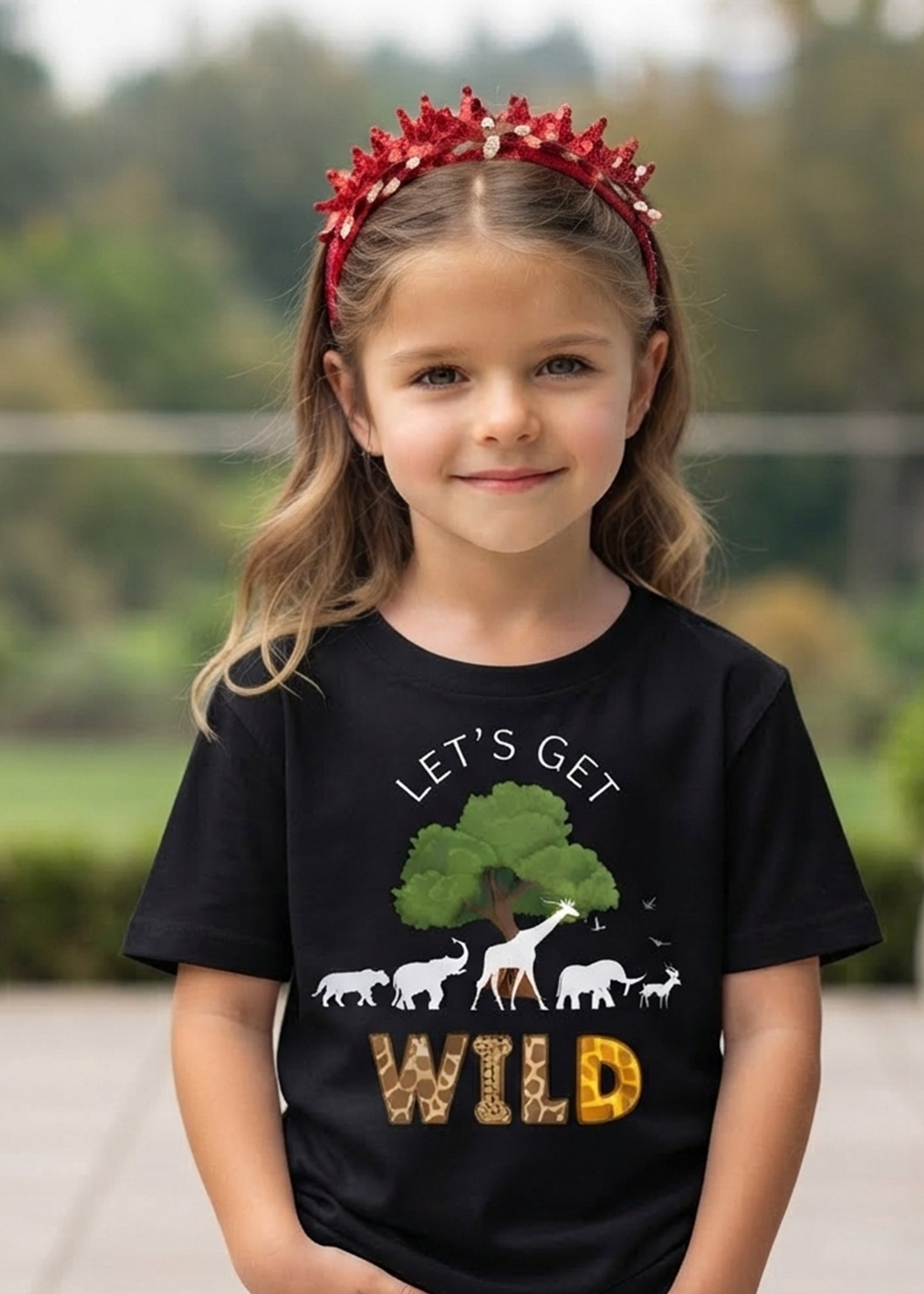 Black Lets Get Wild Family Tshirt