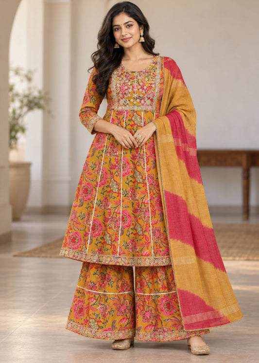 Gulshan Women Ethnic Kurti-Sharara set