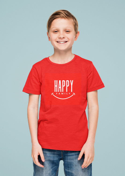 Happy Family Red HAFAM Boys Tshirt