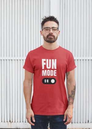 Red Fun Mode on Red FMON Men Tshirt