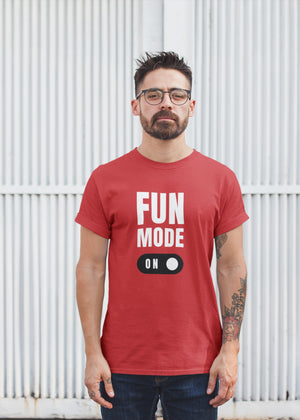 Red Fun Mode on Red FMON Men Tshirt