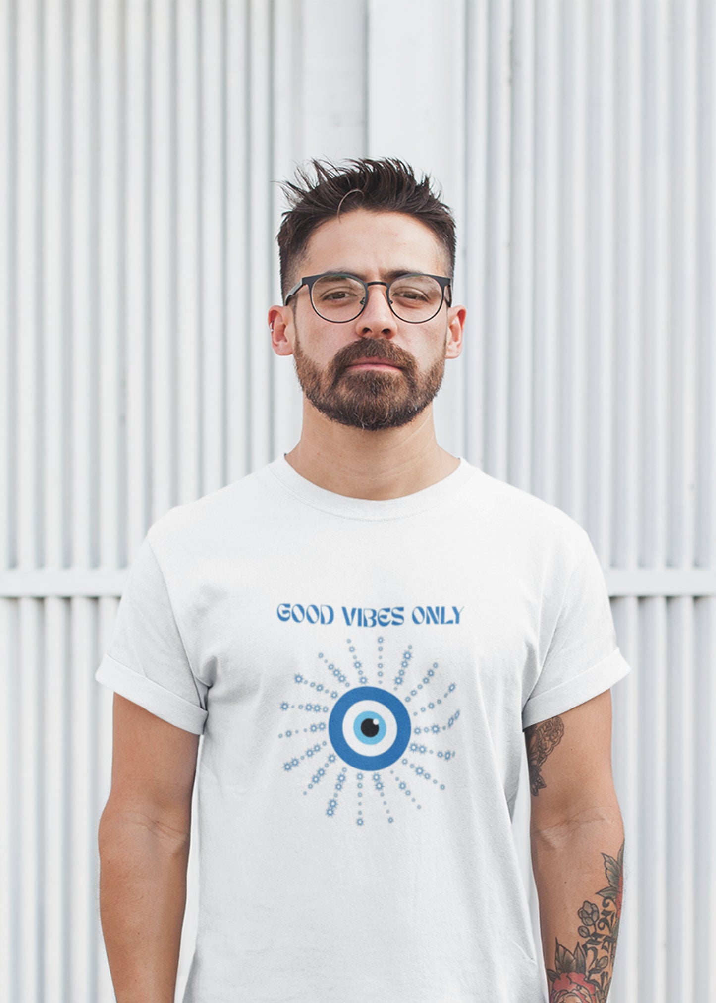 Evil Eye Print Men Tshirt