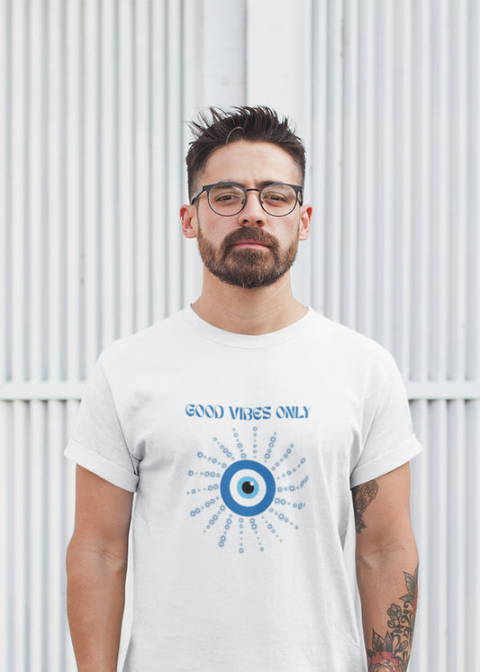 Evil Eye Print Men Tshirt