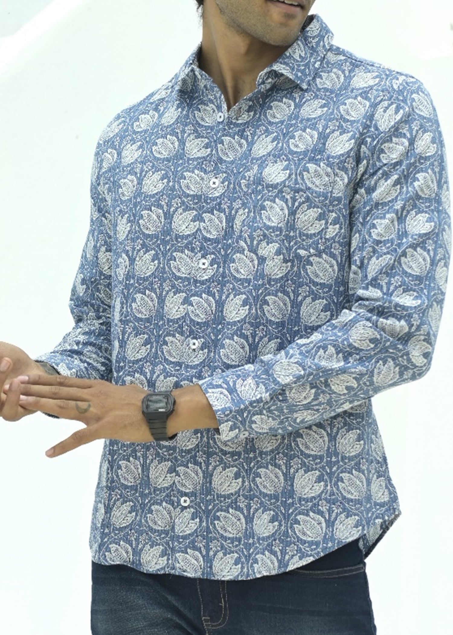 Ambar Katha Couple Matching Shirt and Dress - Tusok