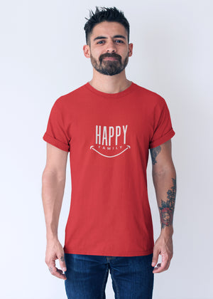 Happy Family Red HAFAM Men Tshirt