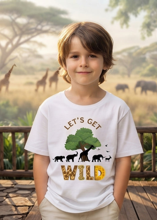 White Lets Get Wild Boys Tshirt