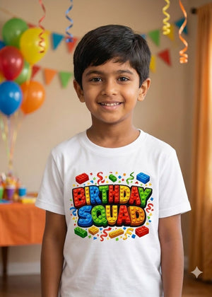 Lego Building Blocks Birthday Boys Tshirt