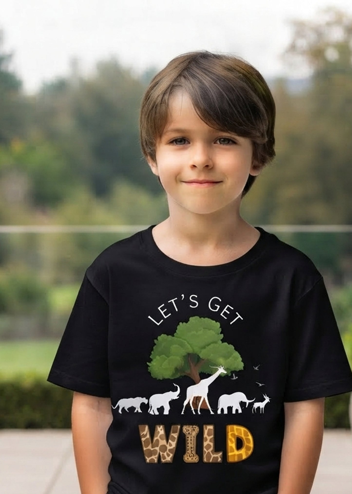 Black Lets Get Wild Family Tshirt