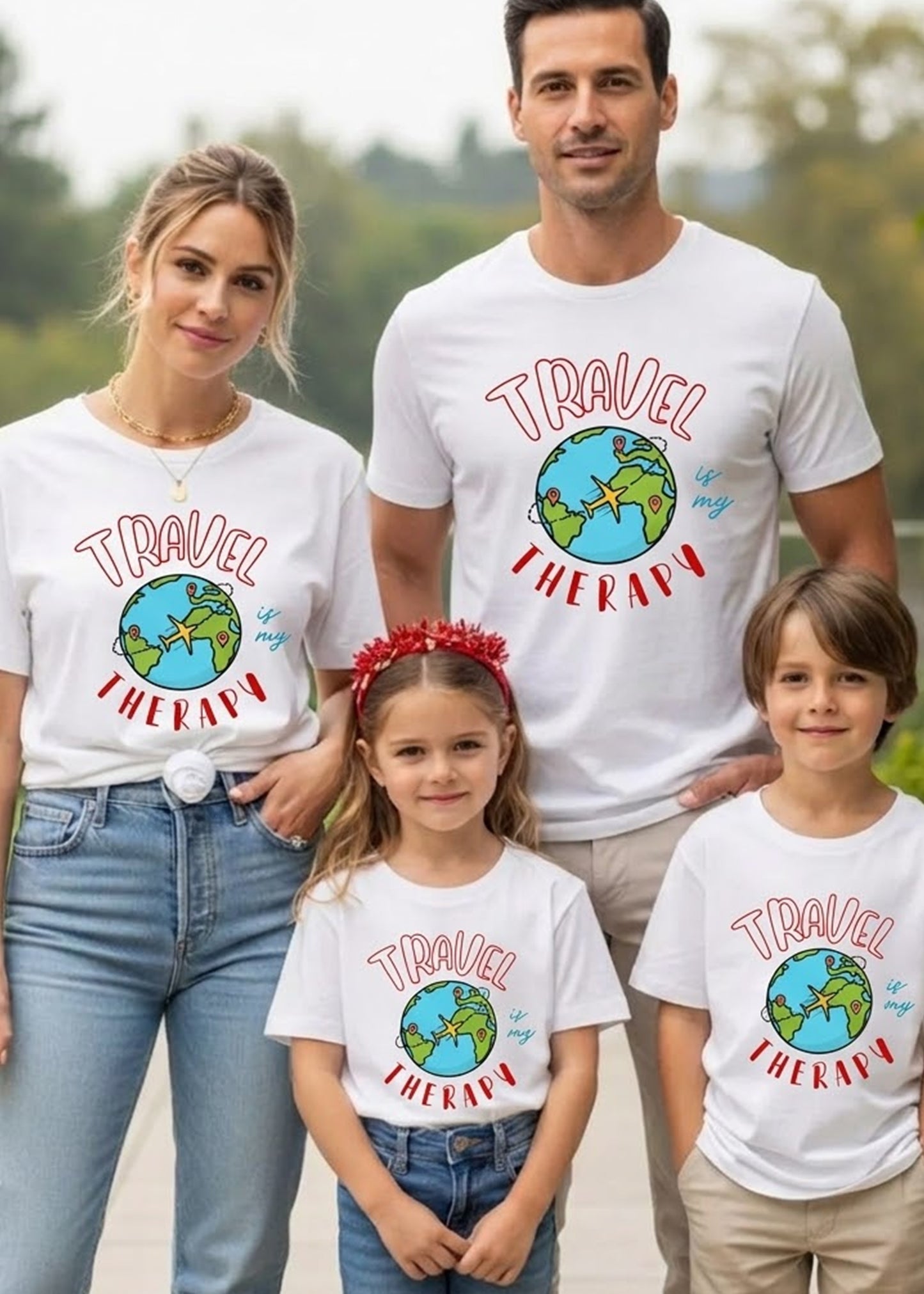 Travel Is My Therapy Family Tshirt