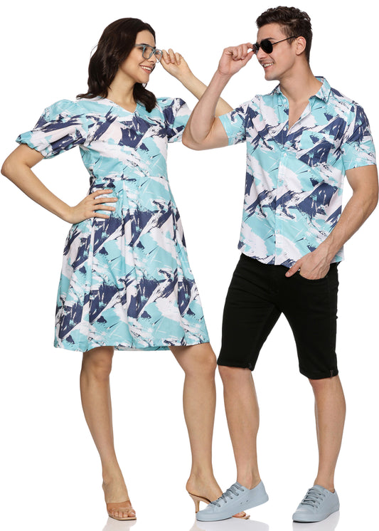 Flick Couple Matching Shirt and Dress