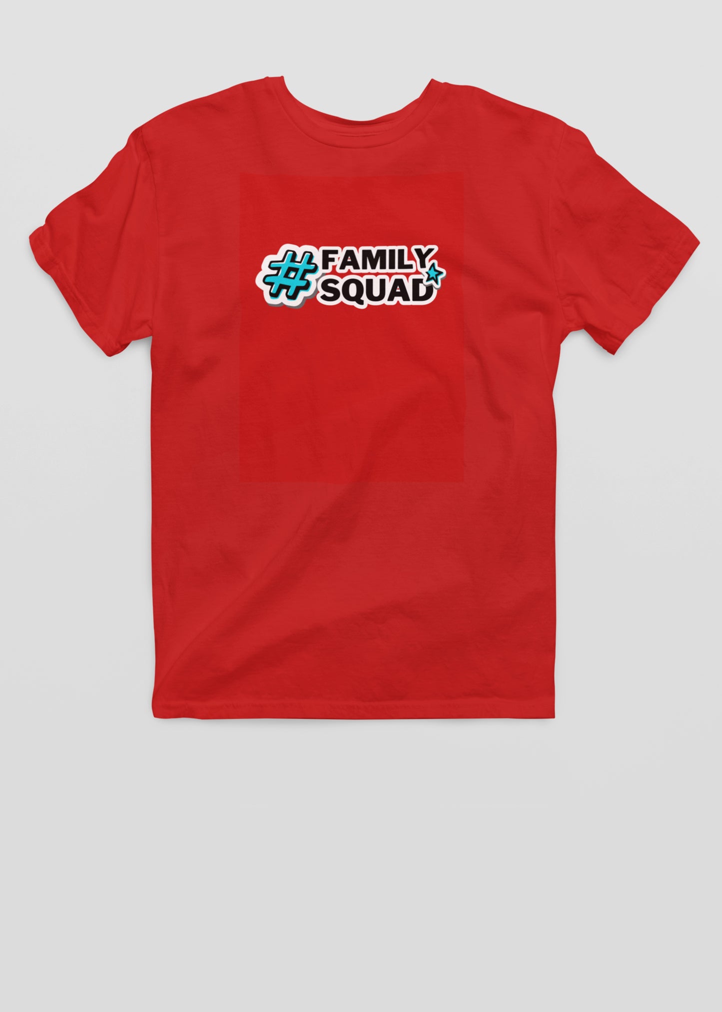 Family Squad Red Family Tshirt