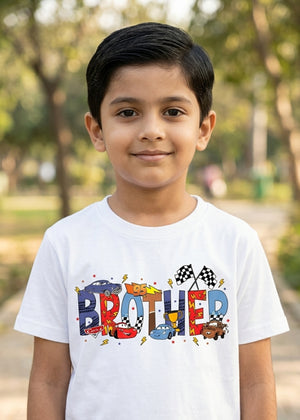 Racing Cars Brother Boys Tshirt