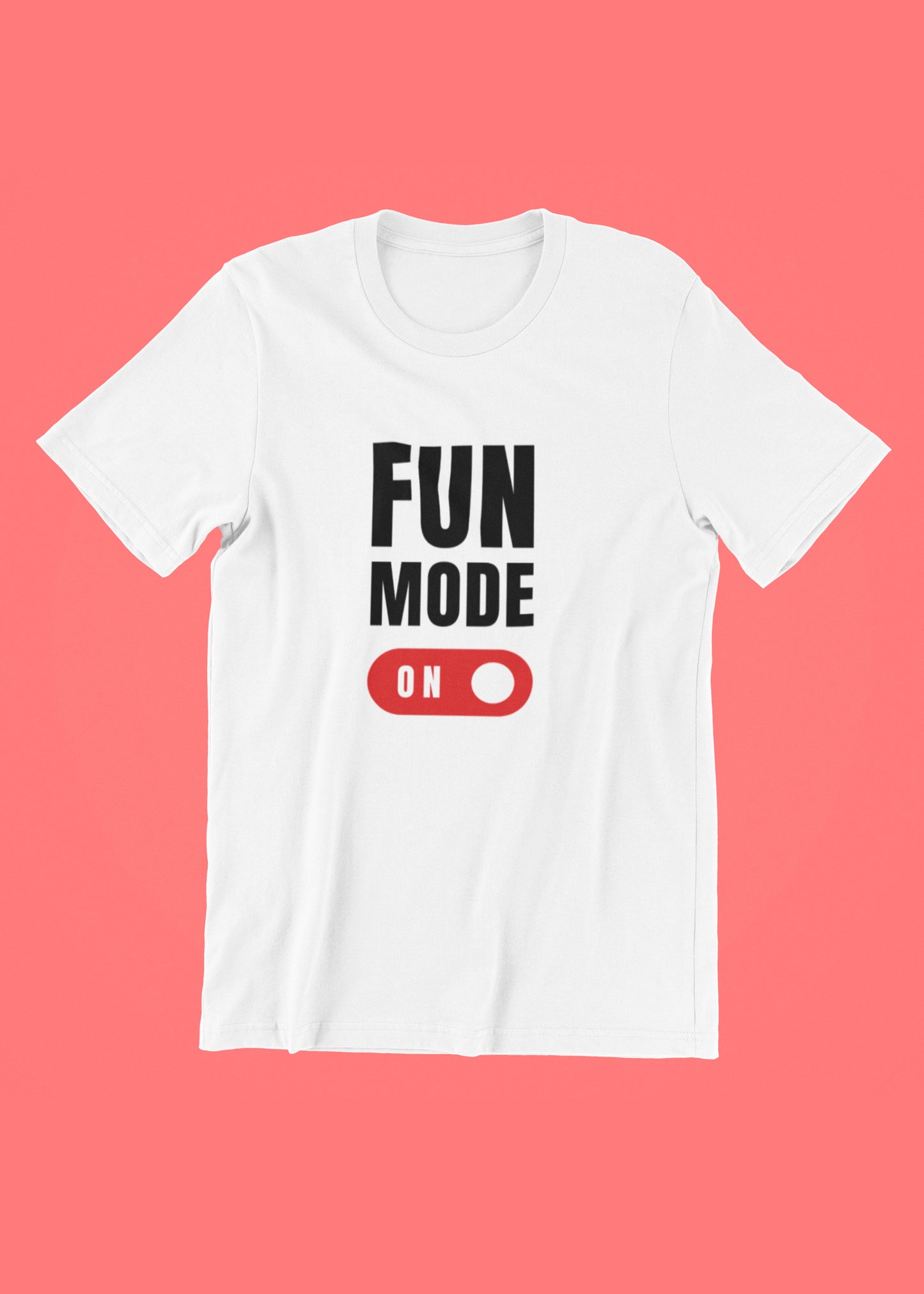 White Fun Mode on White FMON Family Tshirt