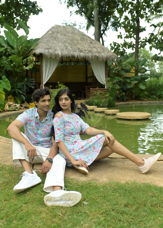 Bluebell Couple Matching Shirt and Dress - Tusok