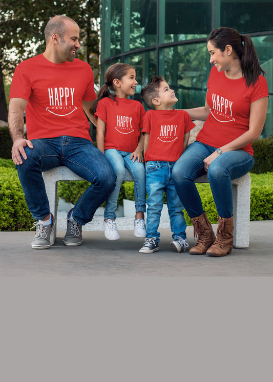 Happy Family Red HAFAM Family Tshirt