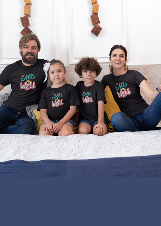 All is Well Black AIWEL Family Tshirt