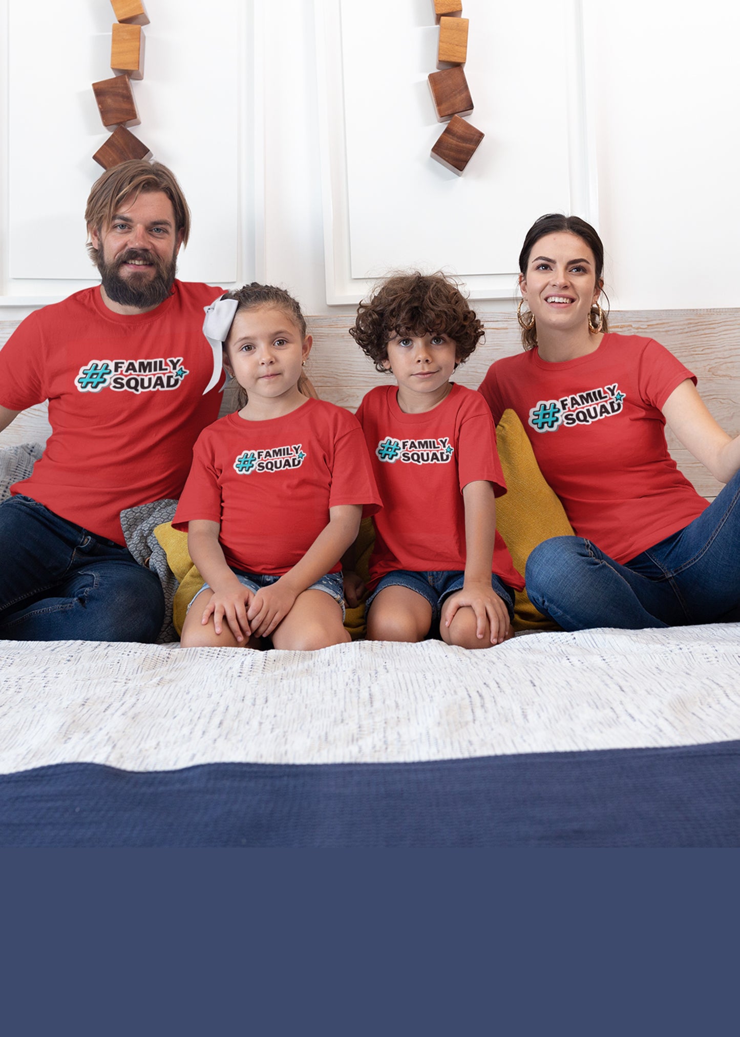 Family Squad Red Family Tshirt