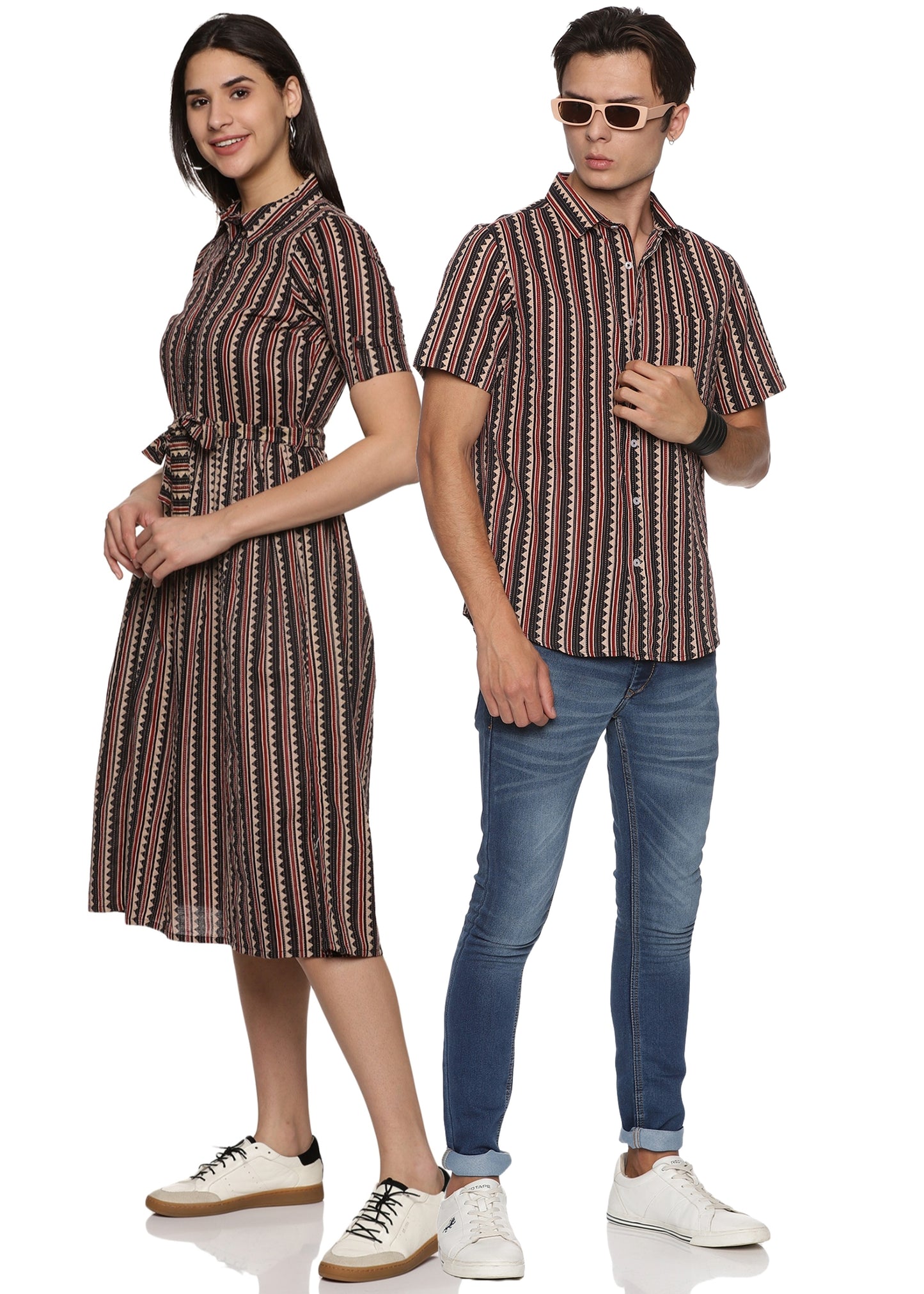 Raspberry Couple Matching Shirt and Dress