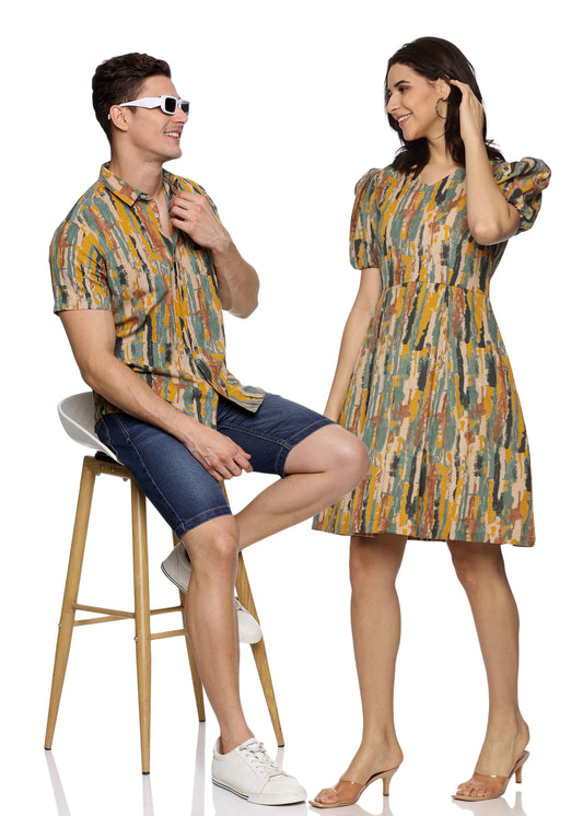 Stanley Couple Matching Shirt and Dress
