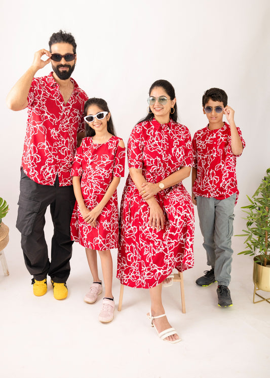 Crimson Family Matching Combo